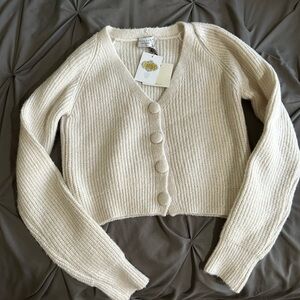 Dress Forum Cream Button-Up Cardigan